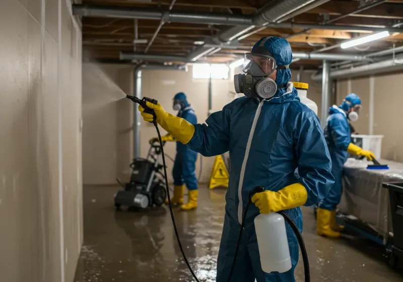 Basement Sanitization and Antimicrobial Treatment process in Smithton, IL